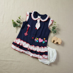 New Baby Girl Dress Set with underwear Size 9 to 12 months